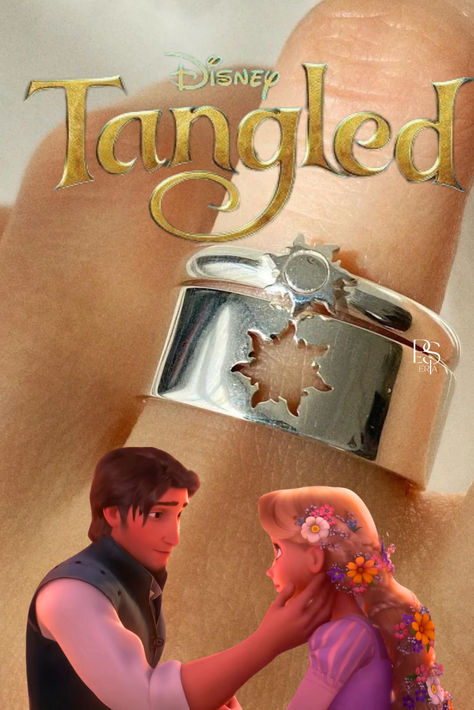 Couple Jewelry Aesthetic, Rapunzel Jewelry, Rapunzel Ring, Matching Couple Rings, Rapunzel And Eugene, Sun Ring, Rapunzel Tangled, Purple Prom, Ring Couple