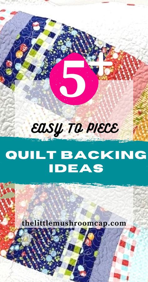 Looking for some creative and unique quilt backing ideas? Look no further! This list of ideas includes everything from using leftover materials to incorporating fun and funky features on the quilt back! Back Of Quilts Ideas, Unique Quilt Backing Ideas, Backs Of Quilts Ideas, After Quilt Ideas, Ideas For Backing A Quilt, Pieced Backing Ideas, Quilting Backing Ideas, Creative Quilt Backing Ideas, Backing Ideas For Quilts