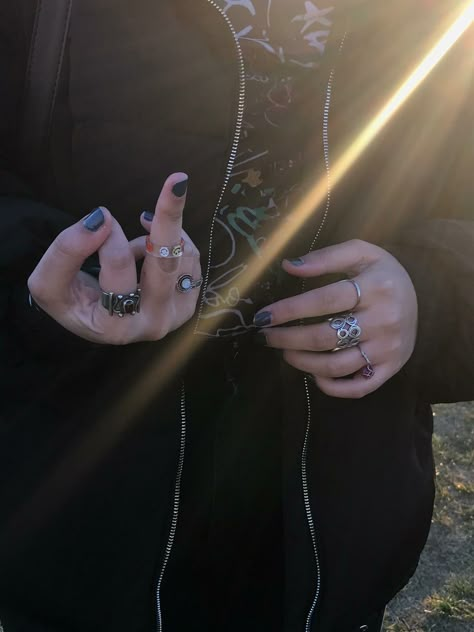 Lesbian Nails Aesthetic, Masc Hands With Rings, Masc Lesbian Rings Aesthetic, Lesbian Rings Aesthetic, Hot Hands With Rings, Masc Rings, Trans Masc Aesthetic, Phoenix River, Androgyny Aesthetic