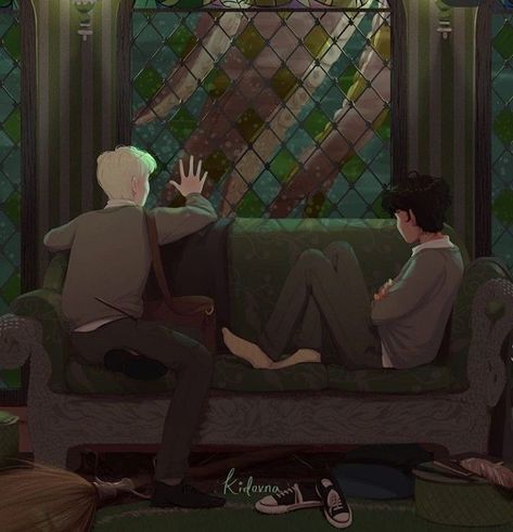 Scorpius And Albus, Slytherin Common Room, Scorpius And Rose, Harry Potter Cursed Child, Albus Severus Potter, Harry Potter Next Generation, Drarry Fanart, Harry Draco, Giant Squid