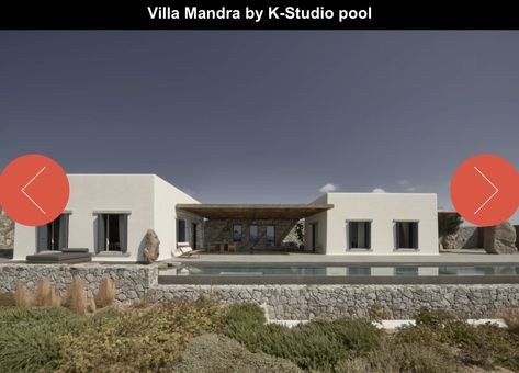 Villa Mandra, Patio Grande, Greek House, Thatched Roof, Beautiful Villas, Traditional Architecture, Home Design Plans, Paros, Green Design