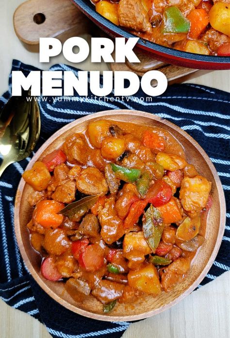 Filipino Menudo Recipe, Pork Menudo Recipe Filipino, Pork Chop Filipino Recipe, Menudo Recipe Filipino, Menudo Recipe Authentic, Filipino Menudo, Philapino Recipes, Pork Menudo Recipe, Pork Stew Meat Recipes