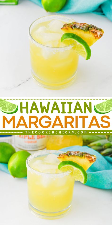 Shake things up with a twist on the classic margarita - this tropical version is bursting with juicy flavors and island vibes. Hawaiian Margarita, Tropical Margarita, Alcohol Ideas, Pool Cocktails, Unique Cocktail Recipes, The Cookin Chicks, Easy Alcoholic Drinks, Chicke Recipes, Fun Drinks Alcohol