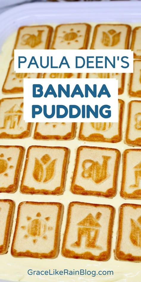 Pepperidge Farm Banana Pudding, Chessman Cookies Recipe, Banana Pudding With Chessman Cookies, Vanilla Banana Pudding, Paula Dean Banana Pudding, Banana Pudding Chessman Cookies, Banana Pudding With Cream Cheese, Pudding With Cream Cheese, Paula Deen Banana Pudding Recipe