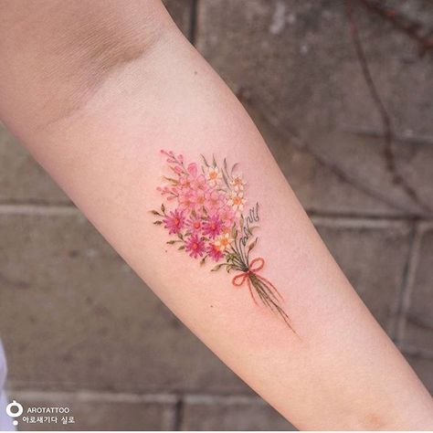 9,073 Likes, 18 Comments - Lets Tattoo The World  (@tattoozoan) on Instagram: “ Family Birth flower Artist: @tattooist_silo ✖✖✖✖✖✖✖✖✖✖✖✖✖ Via: @tattooist_silo Follow ☛…” Wildflowers Tattoo, Flower Bouquet Tattoo, Bouquet Tattoo, Wildflower Tattoo, Muster Tattoos, Small Flower Tattoos, Birth Flower Tattoos, Wedding Tattoos, Tattoos For Kids