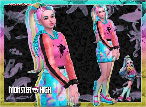 MH - GEN 3 Lagoona Blue | Mooneonnature on Patreon Monster High G3, Sims Builds, Lagoona Blue, Sims 4 Teen, Marina Blue, Cc Sims, Ts4 Cc, Sims 4 Cc, Sims 4 Custom Content