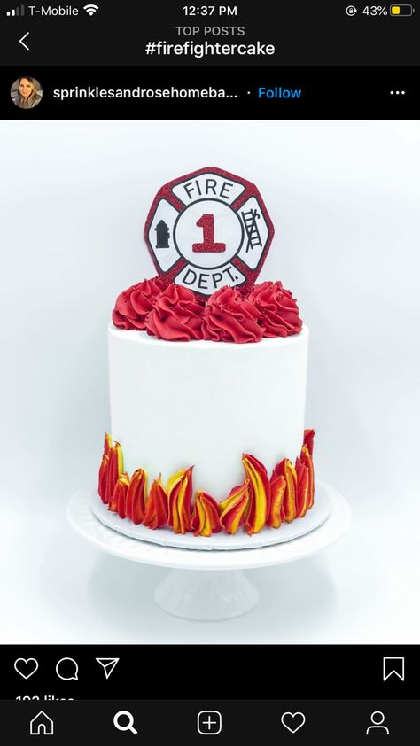 Fire Academy Graduation Cake, Fire Department Cake, Firefighter Retirement Cake, Firefighter Cake Ideas, Firetruck Birthday Cake, Fireman Sam Birthday Cake, Firefighter Cupcakes, Firefighter Birthday Cakes, Firefighter Cake