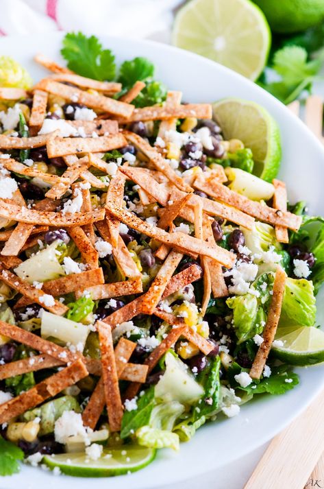 Mexican Caesar Salad | aberdeenskitchen.com Mexican Caesar Salad, Salad With Homemade Dressing, Classic Salad, Resep Salad, Caesar Salad Dressing, Mexican Spices, Romaine Lettuce Salad, Homemade Dressing, Salad Dressing Recipes