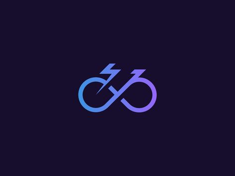 Electric bike icon by Logoston on Dribbble E Bike Logo, Logo Sepeda, Logo Moto, Futuristic Logo, Bike Logos Design, Bike Icon, Bike Logo, Cargo Bike, E Bike