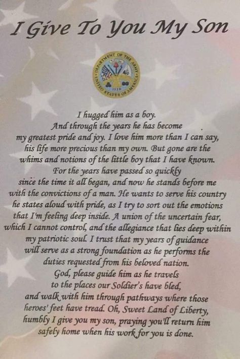 Give you my son Marine Crucible, Military Moms Quotes, Marine Mom Quotes, Military Send Off Party Ideas, Army Mom Quotes, Deployment Party, Marine Son, Son Pictures, Prayer For Son