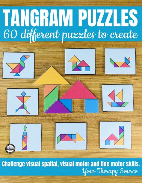 Tangrams Printable Tangram Printable, Tangram Activities, Tangram Patterns, Tangram Puzzles, Hard Puzzles, Pattern Game, Indoor Recess, Printable Puzzles, Sudoku Puzzles