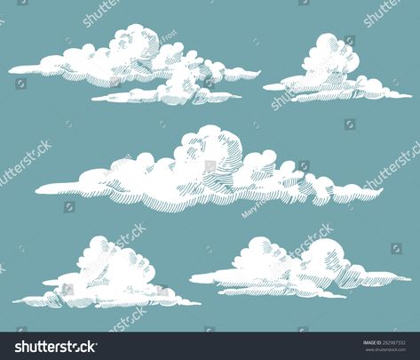 Abstract Clouds Illustration, Cloudy Illustration, Vintage Clouds, Clouds Illustration, Cloud Study, Cloud Rug, Cloud Texture, Snow Clouds, Cloud Illustration