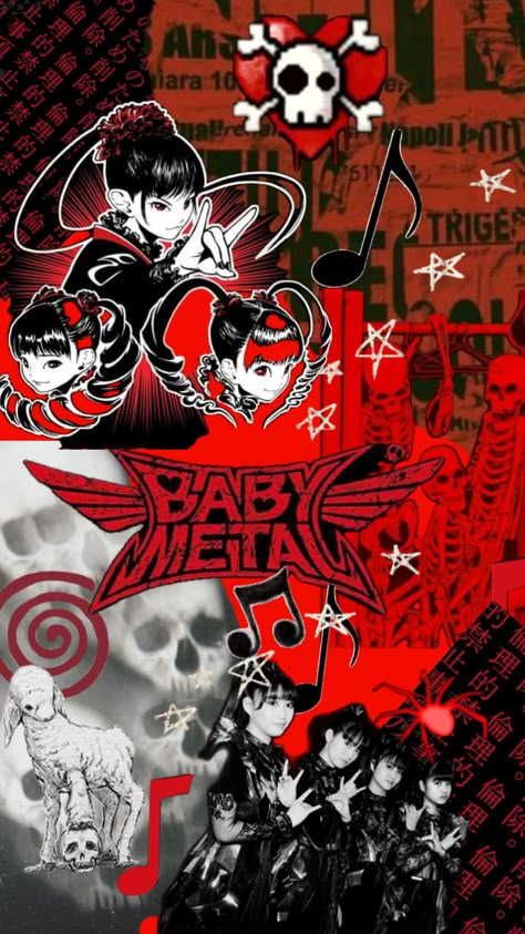 #babymetalwallpaper #babymetal #yipeeee #xd Babymetal Aesthetic, Su Metal, Baby Metal, Metallic Wallpaper, Cool Wallpapers, Aesthetic Iphone, Metal Band, Aesthetic Iphone Wallpaper, Metal Bands