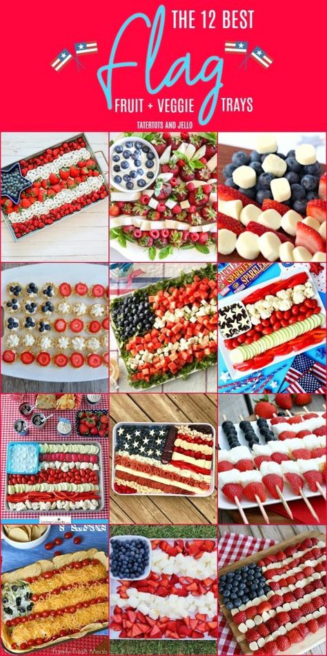 Turkey Veggie Tray, Patriotic Snacks, Yogurt Covered Pretzels, Flag Food, Patriotic Projects, Food Boards, Fruit And Veggie, Vegetable Tray, Snack Platter