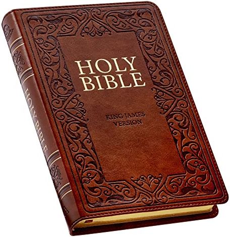 Holy Bible Old and New Testaments KJV - Imitation Leather - Giant Print Red Letter Reference Edition with Concordance and Special Helps, Color Illustrations: Jerry Falwell: Amazon.com: Books Holy Bible Book, Year Bible Reading Plan, Red Pages, One Year Bible, Christian Art Gifts, Bible King James Version, Bible Translations, Bible Reading Plan, Bible Reading