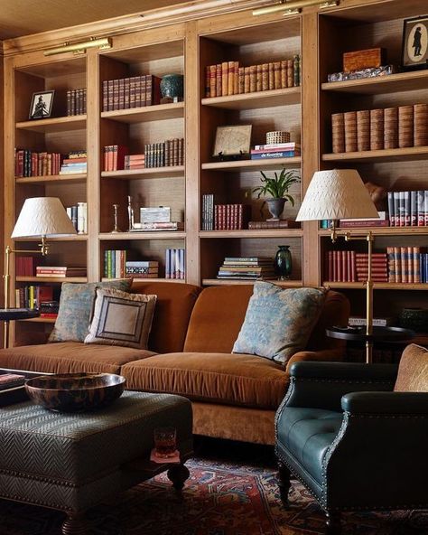 Barrie Benson Interior Design Studio Office Cozy, Cozy Movie Night, Weekend In New Orleans, Decorating Bookshelves, Home Library Design, Master Room, Modern Vintage Home, Living Room Shelves, Built In Bookcase