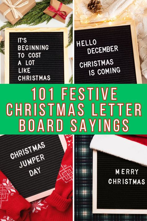 101 festive Christmas letter Board sayings Short Christmas Letter Board Quotes, Cute Christmas Letter Board Quotes, Christmas Letter Board Ideas, Short Funny Christmas Quotes, Cute And Funny Quotes, Christmas Letter Board Quotes, Christmas Letter Board, Letter Board Ideas, Short Christmas Quotes