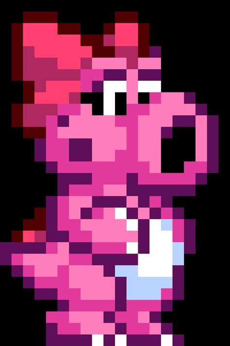 Birdo Mario Wallpaper, Birdo Mario, Cartoon Wallpaper Iphone, Perler Beads, Birdy, Cartoon Wallpaper, Super Mario, Wallpaper Iphone, Pixel Art