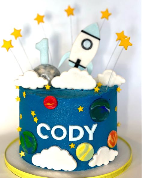 Rocket Ship Cake, Outer Space Cake, Ship Cake, Rocket Cake, Rocket Ship, Kids Cake, Perfect Party, Custom Cakes, Outer Space