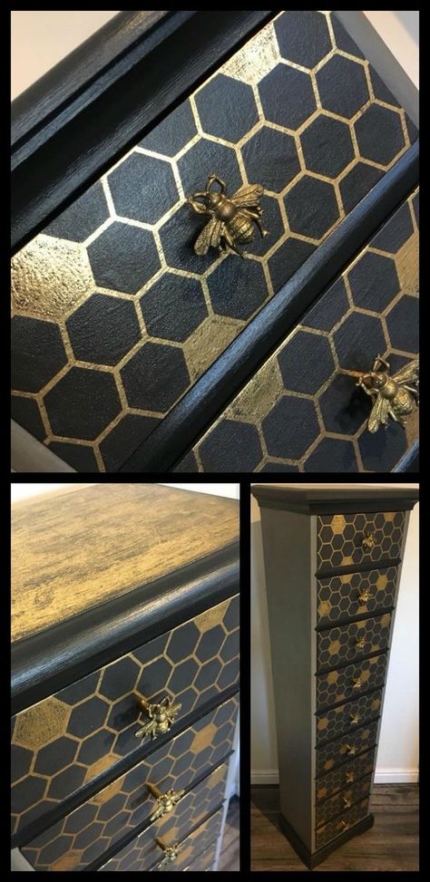 Bee Room, Bee Inspired, Furniture Rehab, Bee Decor, Funky Furniture, Bees Knees, Bee Theme, Flipping Furniture, Redo Furniture