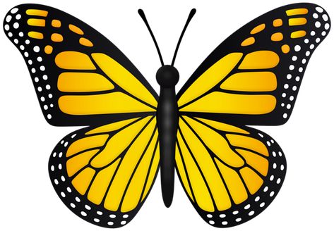 Butterflies Clipart, Yellow Black Butterfly, Clipart Butterfly, Clip Art Butterfly, Yellow Butterfly Cake Topper Printable, Yellow Butterfly Printable, Yellow Butterfly Drawing, Black And Yellow Butterfly, Yellow Butterflies