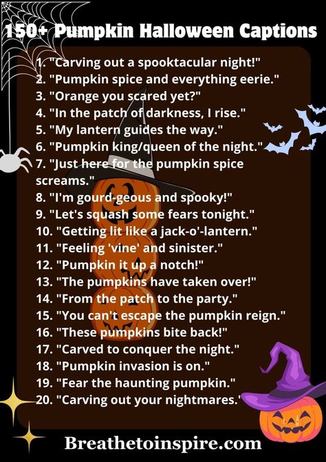 Pumpkin Carving Captions, Captions 2023, Halloween Questions, Pumpkin Quotes, Halloween Captions, Ig Caption, Pumpkin Patch Photoshoot, Pumpkin Vine, Halloween Eve