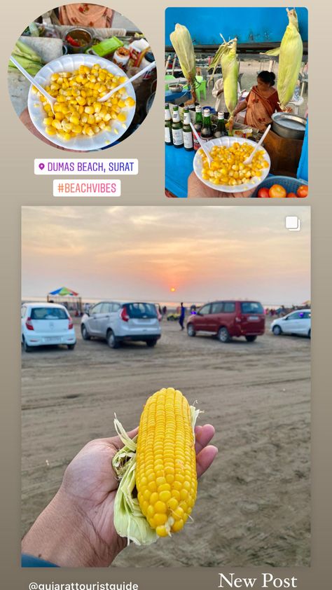 Dumas Beach Surat Snap, Dumas Beach Surat, Dumas Beach, Insta Collage, Surat City, Ganpati Invitation Card, Coffee Pic, Funny Snapchat Stories, Dubai Video