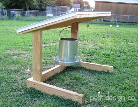 Chicken feeder hanger | Flickr - Photo Sharing! Portable Chicken Coop, Chicken Pen, Chicken Feeders, Chicken Coop Run, Best Chicken Coop, Raising Backyard Chickens, Chicken Feeder, Chicken Coop Designs, Chicken Garden