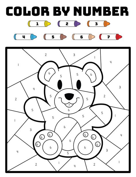 color by number valentines day teddy bear Valentines Color By Number, Beach Activity, Number Printables, Valentines Day Teddy Bear, Color By Number Printable, Teddy Bear Day, Valentine Coloring Pages, Preschool Colors, Valentines For Mom