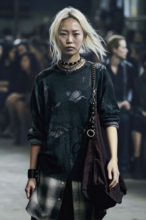 Tomboy Girls, Look Grunge, Apocalyptic Fashion, Fall Lookbook, Cold Weather Fashion, Estilo Punk, Punk Outfits, Runway Looks, 2024 Fashion