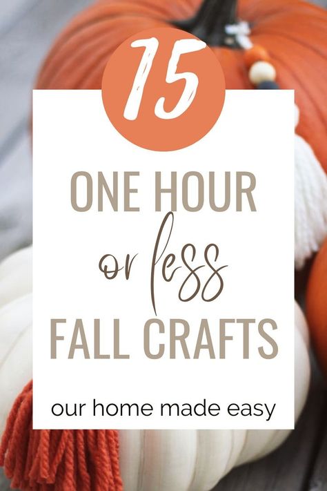 Super Easy Fall Crafts, Craft Ideas For Adults Halloween, October Craft Ideas For Adults, Diy Cheap Fall Decorations, Fall Home Decor Crafts Diy, Cute Simple Fall Crafts, Fall Crafts Easy Adults, Fall Make And Take Crafts For Adults, Do It Yourself Fall Decorations