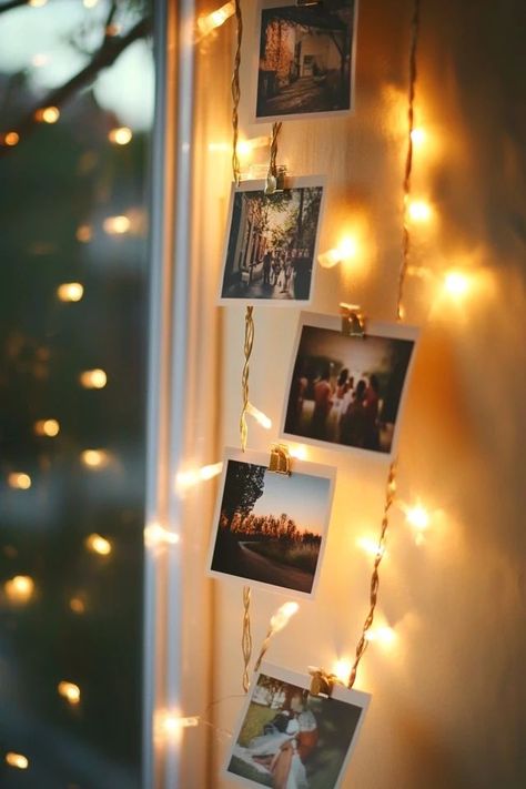 "Showcase your favorite memories with a DIY Hanging Photo Display! 📸🧵 Perfect for creating a personalized and stylish way to display photos. 🌟✨ #PhotoDisplay #DIYProjects #WallDecor" Diy Poloroid Hanging, Way To Display Photos, Hanging Photo Display, Photo Wall Hanging, Photo Hanging, Photo Album Diy, Display Photos, Wall Hanging Diy, Photo Display