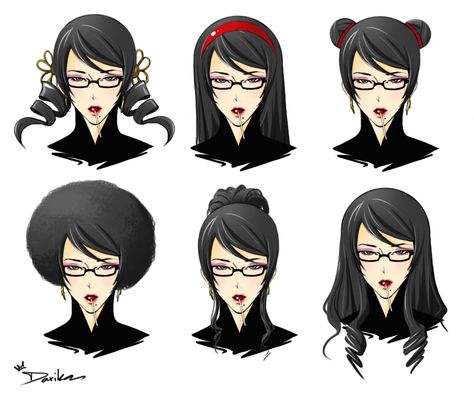 Bayonetta New Hairstyle 2 by DarikaArt Side Fringe, New Hairstyles, Playing With Hair, New Hairstyle, Alternative Hair, Cool Sunglasses, Down Hairstyles, New Hair, Hair Tutorial