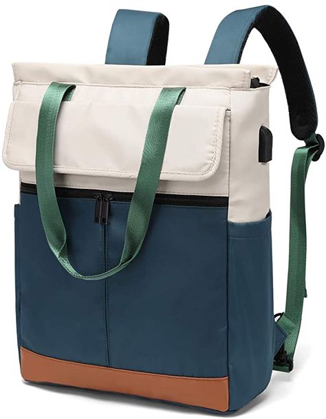 Amazon.com: Travel Laptop Backpack for Women with USB Charging Port Water Resistant Doctor Work Bag College School Computer Backpack Convertible Tote Daypack Fits 15.6 Inch Notebook: Clothing Business Travel Backpack, Convertible Tote Bag, Travel Laptop Backpack, Work Backpack, Computer Backpack, Backpack For Women, Backpack Material, Laptop Tote, College Backpack