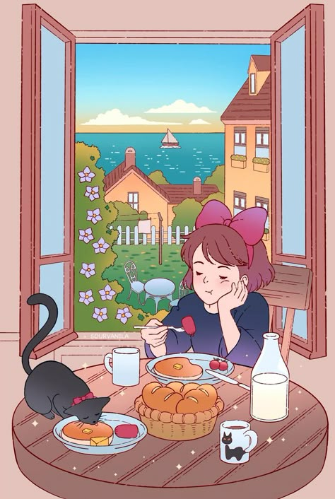 Ghibli Fanart, Art Studio Ghibli, Studio Ghibli Fanart, Ghibli Studio, Video Studio, Studio Ghibli Art, Ghibli Art, Delivery Service, Studio Ghibli