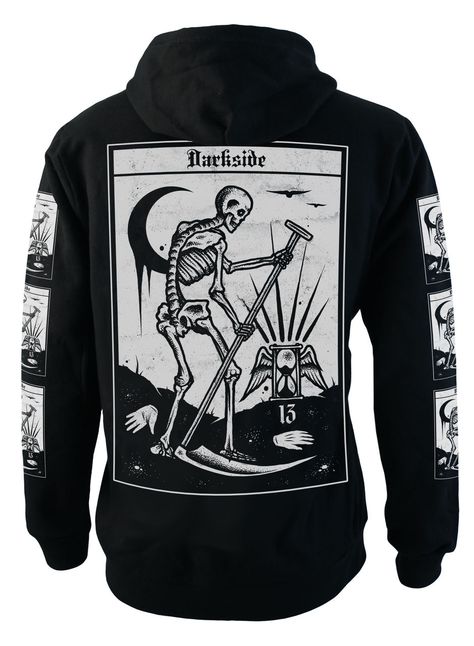 Satanic Clothing, Screen Printing Designs, Gothic Outfits, Mens Sweatshirts Hoodie, Tarot Card, Cool Tees, Fleece Hoodie, Mens Long Sleeve, Hoodie Fashion