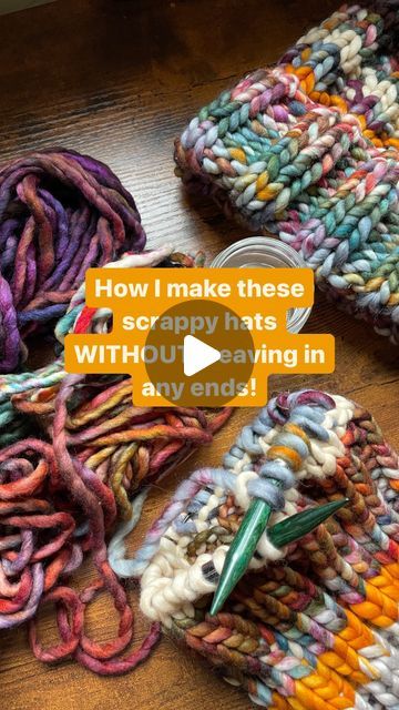 Chereen ↟ Mountain Knits + Adventures on Instagram: "🎨Have you tried this method?  How I make these zero waste scrappy beanies WITHOUT weaving in any ends! The joins blend in really well with these multicolored hats.  I don’t usually do this method with single colored beanies, but love it for this style!  If you aren’t a knitter, I still have a few on my website☺️  Pattern: Fireside Beanie Yarn: @malabrigoyarn   #scrappybeanie #knittingpattern #knittingtutorial" Knitting Tutorial, Have You Tried, Knit Beanie, Zero Waste, You Tried, My Website, Ravelry, Love It, Knit Crochet