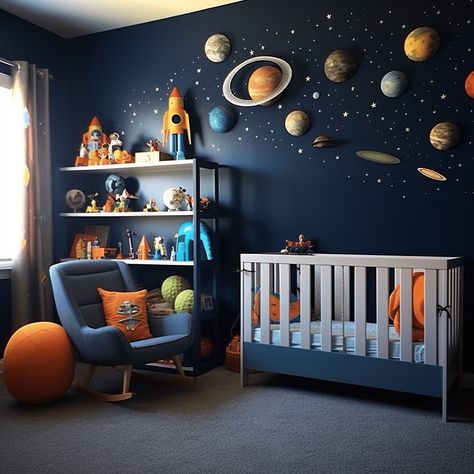 55 Baby Boy Nursery Ideas You'll Love  - In The Playroom Boy Nursery Inspiration, Star Wars Baby Nursery, Creative Ideas For Kids, Baby Boy Nursery Ideas, Nursery Inspiration Boy, Boy Nursery Ideas, Boys Bedroom Themes, Children's Bedroom Ideas, Flexible Furniture