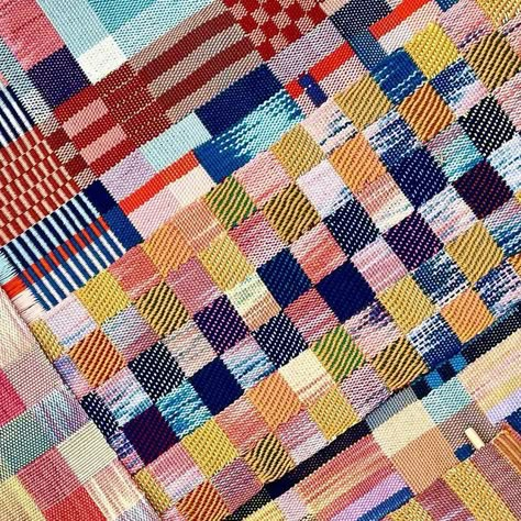 Lori Seidemann on Instagram: "TOMORROW! New work will be available in my web shop on May 19th (Link in bio). Lots of pattern and color per usual ✨✨✨ . . #weaving #handwoven #loomweaving #doubleweave #fiberart #woventextiles #pattern #color #handdyedwarp #slowlyweaving" Weaving Patterns Design, Textile Craft, Floor Loom, Saori Weaving, Weaving Inspiration, Weaving Ideas, Double Weave, Patterns Design, Textile Crafts