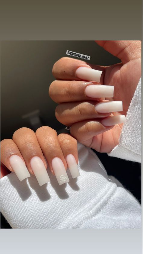 Milky Matte Nails, Off White Nails Matte, Matte Off White Nails, Milky White Matte Nails, Medium Length Milky White Nails, Creamy Milky White Nails, White Matte Nails, Nails Milky, Press On Nails Milky