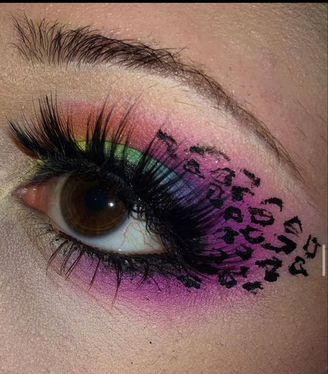 2010s Makeup, Leopard Print Makeup, Goth Eye Makeup, Funky Makeup, Scene Makeup, Swag Makeup, Makeup Help, Ethereal Makeup, Unique Makeup