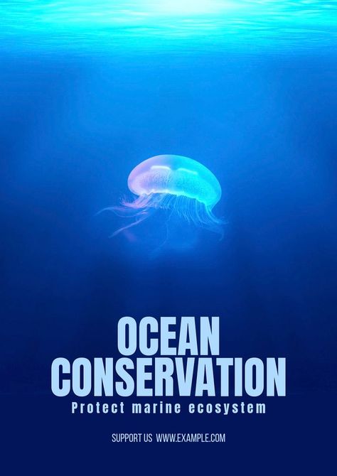 Ocean conservation poster template, editable text & design | free image by rawpixel.com / Chim Jellyfish Png, Conservation Poster, Underwater Background, Ocean Conservation, Animal Photo, Text Design, Poster Template, Jellyfish, Free Png