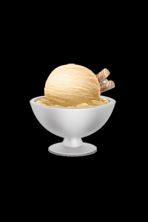 The emoji 🍨 depicts a scoop of ice cream with a swirl on top, served in a waffle cone. The ice cream appears to be a light shade of beige or yellow, with a smooth and creamy texture. The waffle cone is brown and has a crispy texture. The swirl on top of the ice cream is white and appears to be soft and fluffy. Overall, the emoji looks delicious and tempting. Emoji Stickers Iphone Aesthetic, Beige Emojis, Brown Emoji, Emoji Stickers Iphone Png, Ice Emoji, Ios Stickers Emoji, Iphone Emoji Png Transparent, Waffle Emoji, Ios Emoji Png