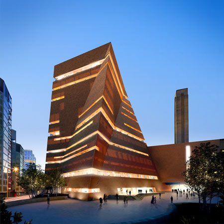 Dezeen's top 10 buildings completing in 2016: Tate Modern extension by Herzog & de Meuron Tate Modern London, Architecture Cool, The Tate Modern, Tate Modern Art, New Architecture, London Architecture, Modern Architects, Amazing Buildings, Tate Modern