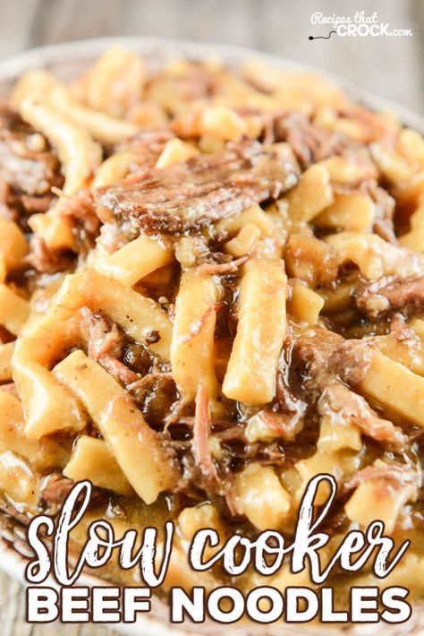 Easy Beef And Noodles Recipe, Beef And Noodles Crockpot, Beef And Noodles Recipe, Beef Noodle Casserole, Crockpot Meat, Beef Noodles, Stuffed Pepper, Crockpot Cooking, Noodle Casserole