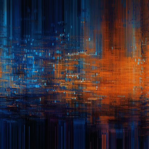 million of numeric data, deep blue & orange, abstract --v 5 Blue Orange Moodboard, Dark Blue And Orange Aesthetic, Blue And Orange Aesthetic, Neat Aesthetic, Dark Blue And Orange, Orange Texture, Cyberpunk Aesthetic, Orange Aesthetic, New Theme