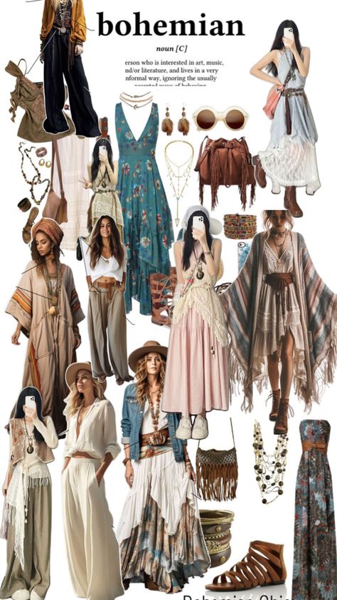 Hippie Fits, Looks Boho, Boho Chic Style Outfits, Witchy Outfits, Chic Style Outfits, Bohemian Outfits, Romantic Clothing, Fair Outfits, Aesthetic Styles