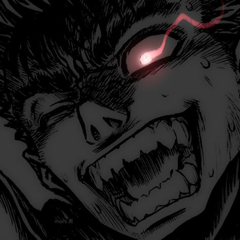 Guts Rage Pfp, Guts Profile, Guts Rage, Glowing Pfp, Evil Pfp, Berserker Rage, Rpg Icons, Aot Funny, Berserk Guts