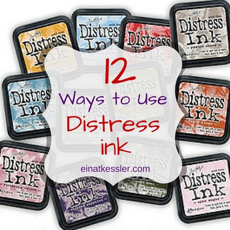 Distress Inks, by Tim Holtz are some of my favorite inks to use. They are water-based dye inks that have incredible color stability. Unlike other inks, Distress Inks react to water. It means that water doesn't break down the color. Water also allows the ink to move on the paper. They are perfect for traditional ink techniques but their unique qualities open a new set of possibilities. Here's how to use Distress Ink 12 different ways: 1. Aging The grungy shade of the ink is perfect for... Inking Techniques, Distress Ink Techniques, Timmy Time, Ink Techniques, Tombow Markers, Crafting Techniques, Paper Craft Techniques, Distress Markers, Papercraft Ideas