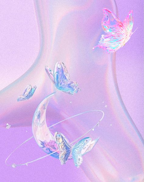 Hologram Aesthetic, Universe Butterfly, Neon 2023, Holo Aesthetic, Hologram Art, Chrome Aesthetic, Chrome Elements, Holographic Logo, Cybercore Aesthetic